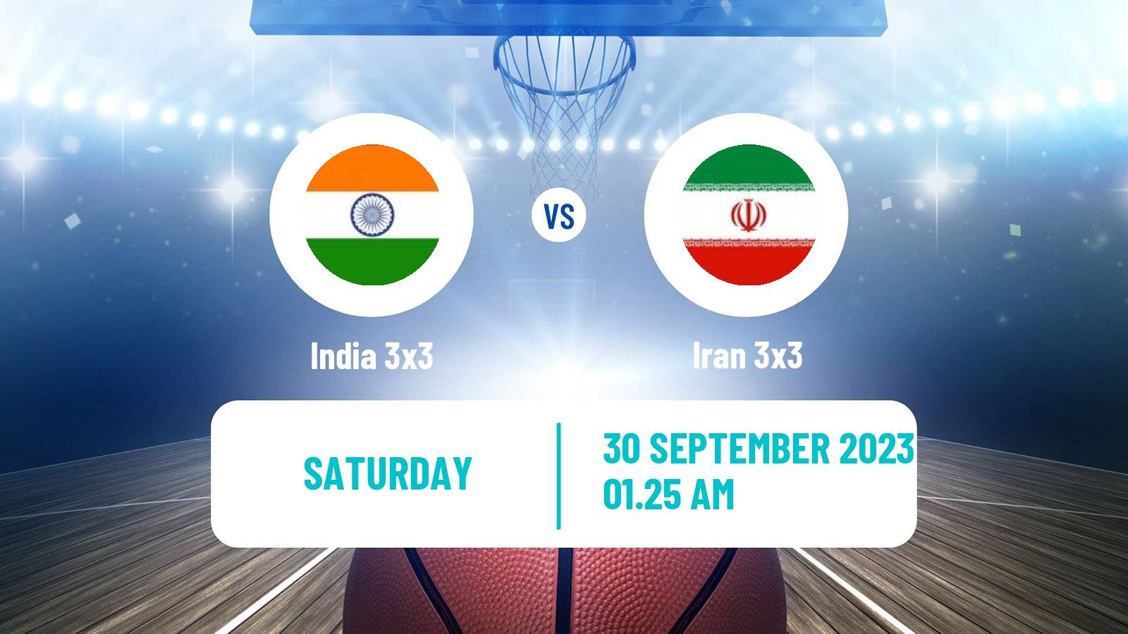 Basketball Asian Games Basketball 3x3 India 3x3 - Iran 3x3