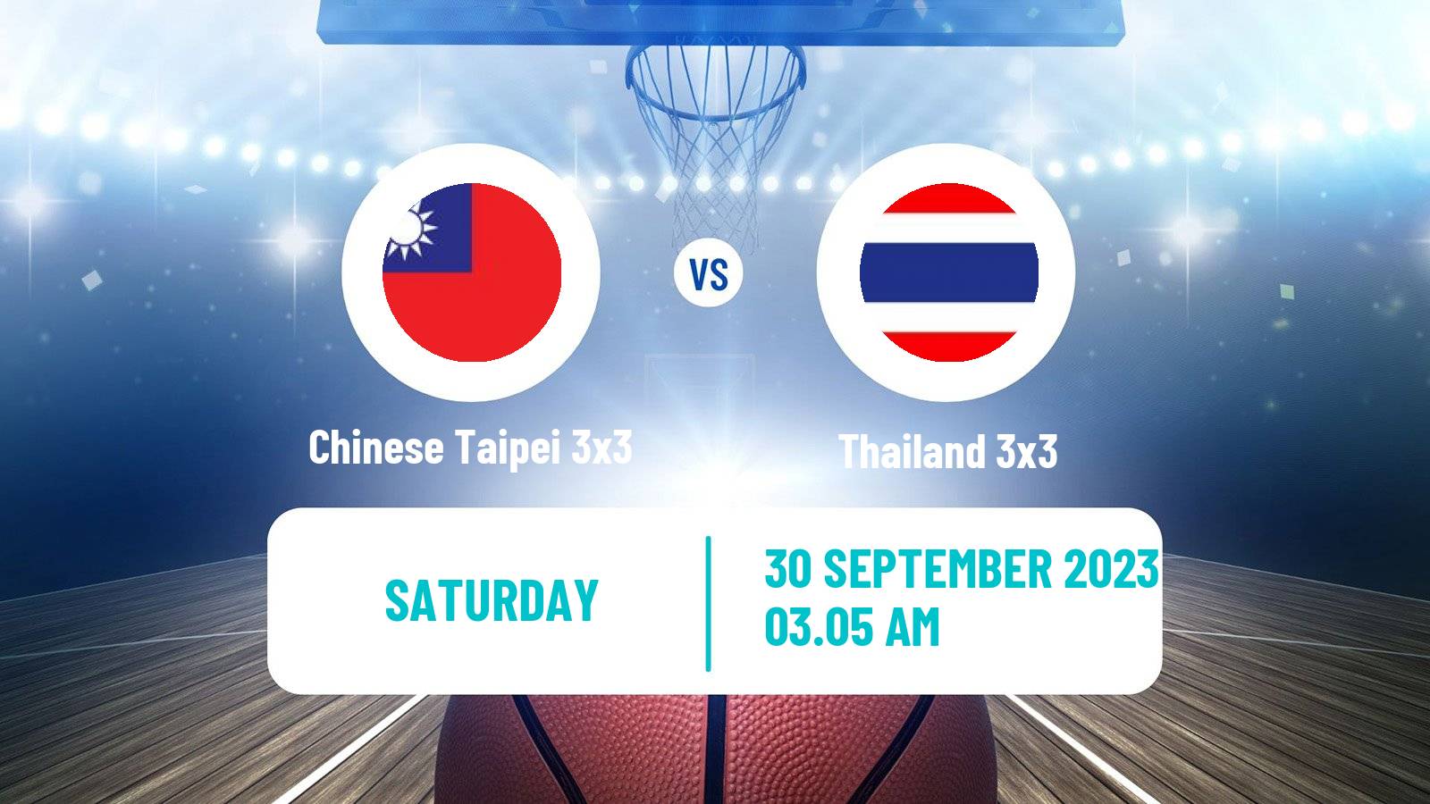 Basketball Asian Games Basketball 3x3 Chinese Taipei 3x3 - Thailand 3x3