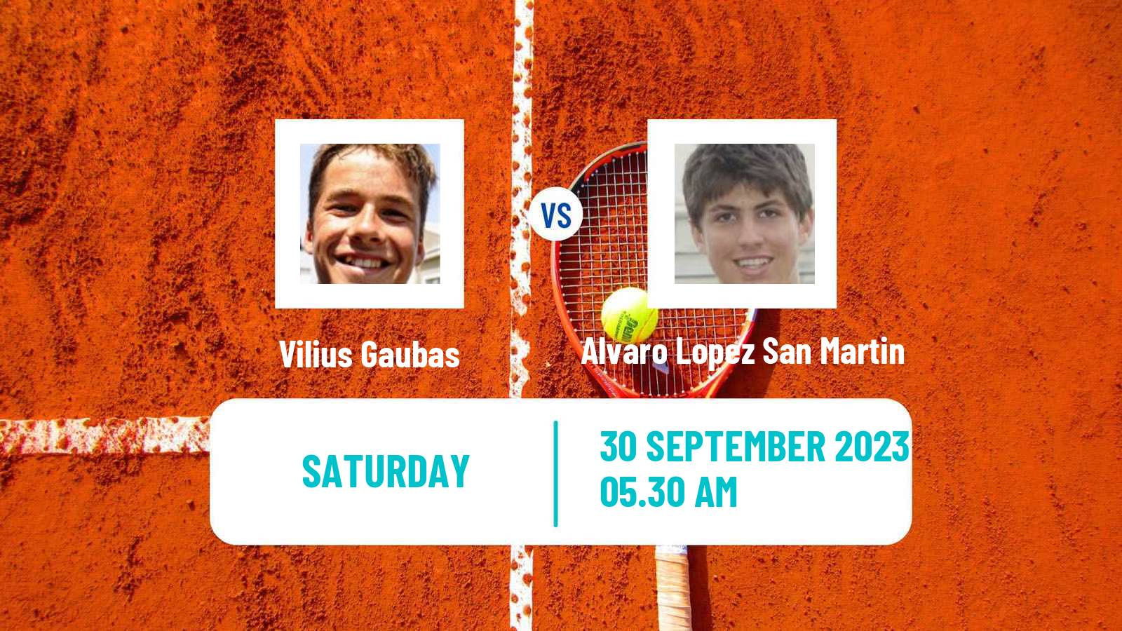 Tennis ITF M25 Sabadell 2 Men Vilius Gaubas - Alvaro Lopez San Martin