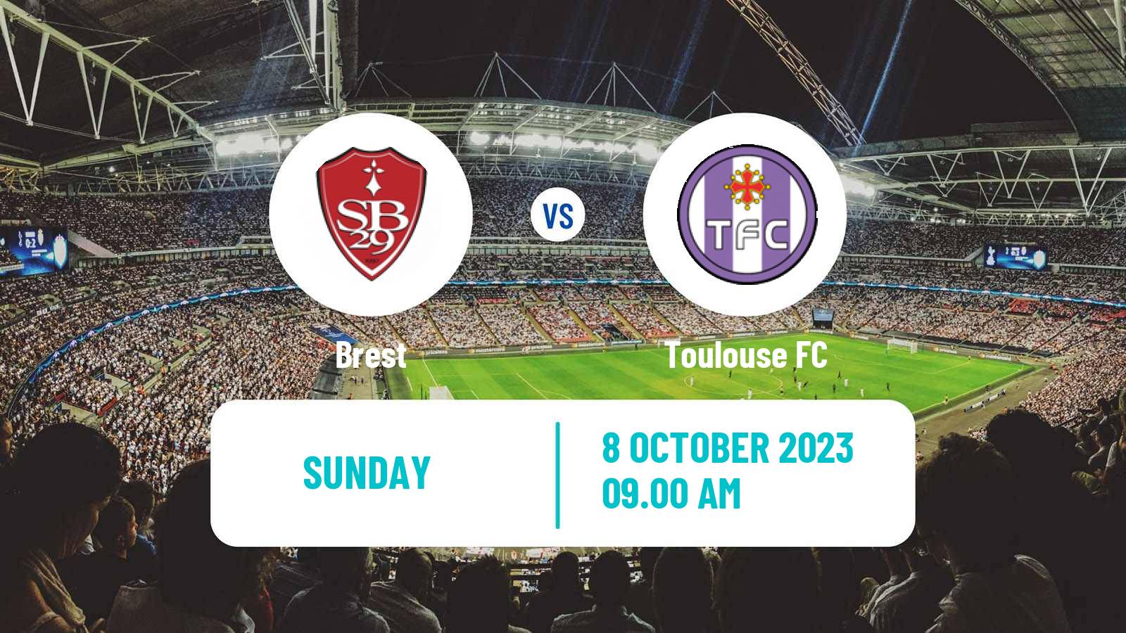 Soccer French Ligue 1 Brest - Toulouse