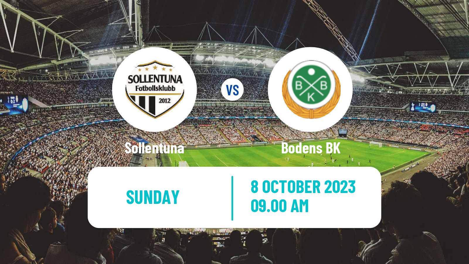 Soccer Swedish Division 1 Norra Sollentuna - Boden
