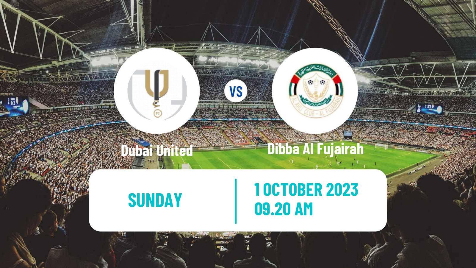 Soccer UAE Division 1 Dubai United - Dibba Al Fujairah