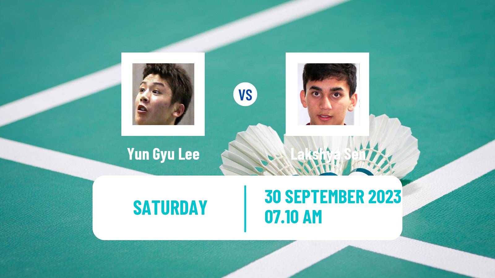 Badminton Asian Games Teams Men Yun Gyu Lee - Lakshya Sen