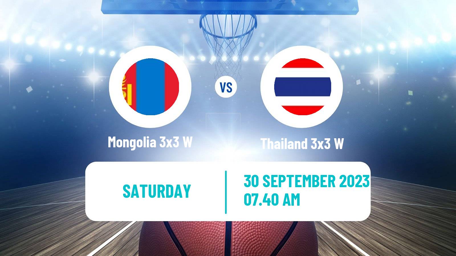 Basketball Asian Games Basketball 3x3 Women Mongolia 3x3 W - Thailand 3x3 W