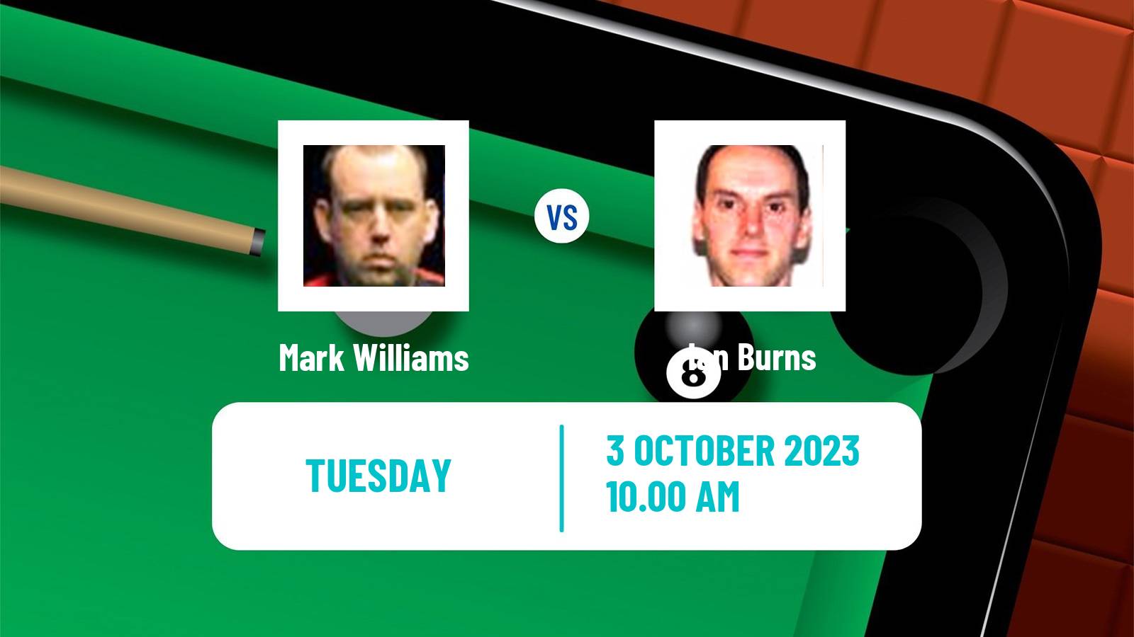 Snooker English Open Mark Williams - Ian Burns
