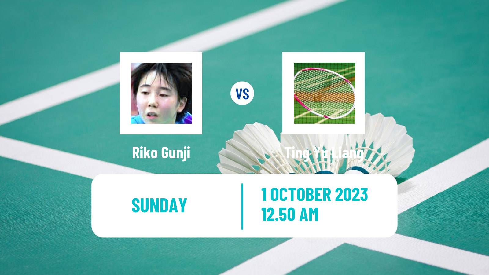 Badminton BWF World Tour Kaohsiung Masters Women Riko Gunji - Ting Yu Liang