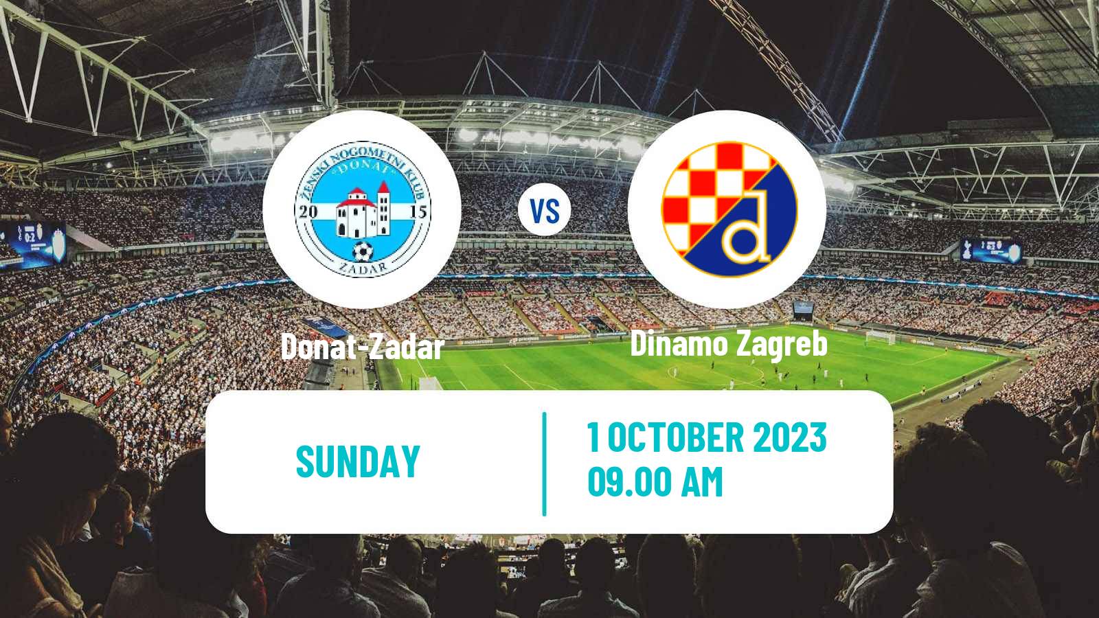 Soccer Croatian 1 HNL Women Donat-Zadar - Dinamo Zagreb