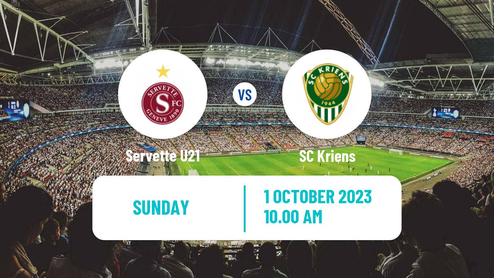 Soccer Swiss Promotion League Servette U21 - Kriens