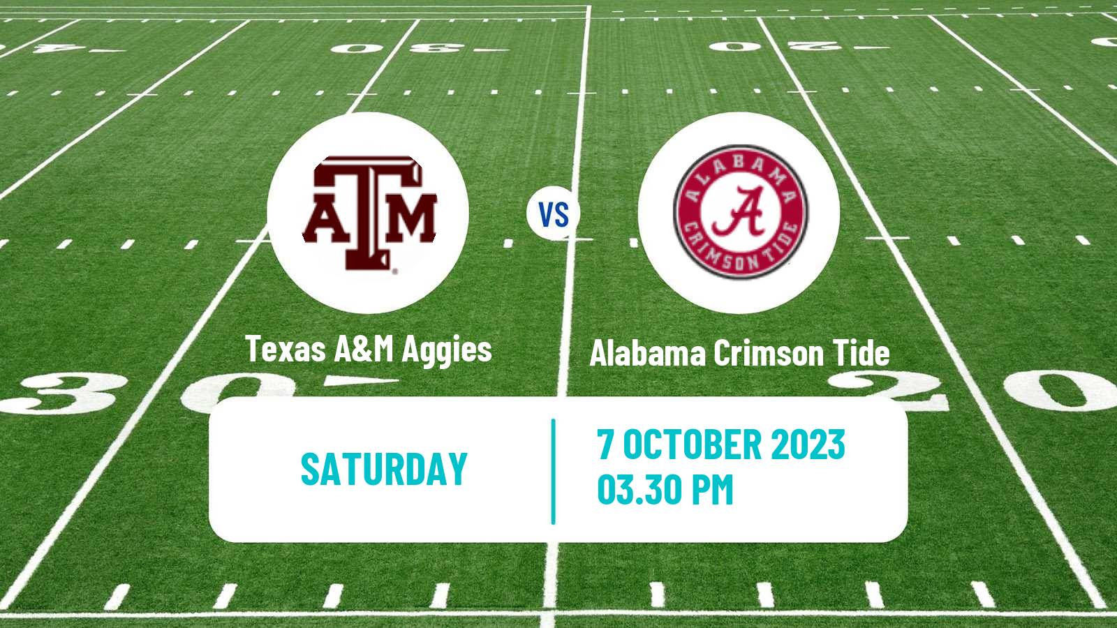 American football NCAA College Football Texas A&M Aggies - Alabama Crimson Tide