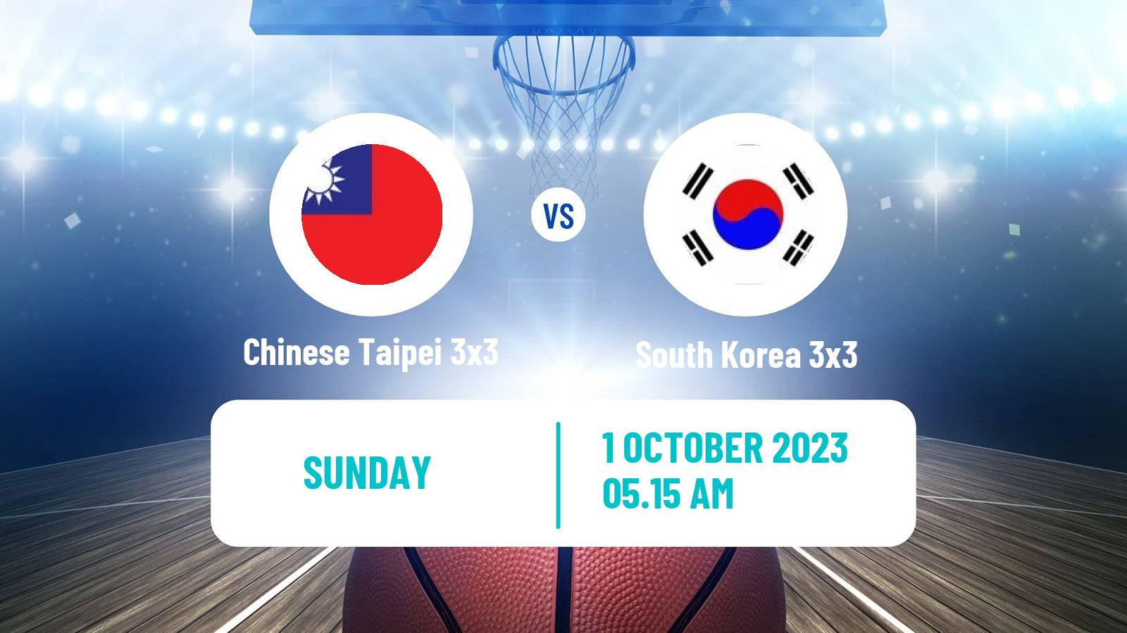 Basketball Asian Games Basketball 3x3 Chinese Taipei 3x3 - South Korea 3x3