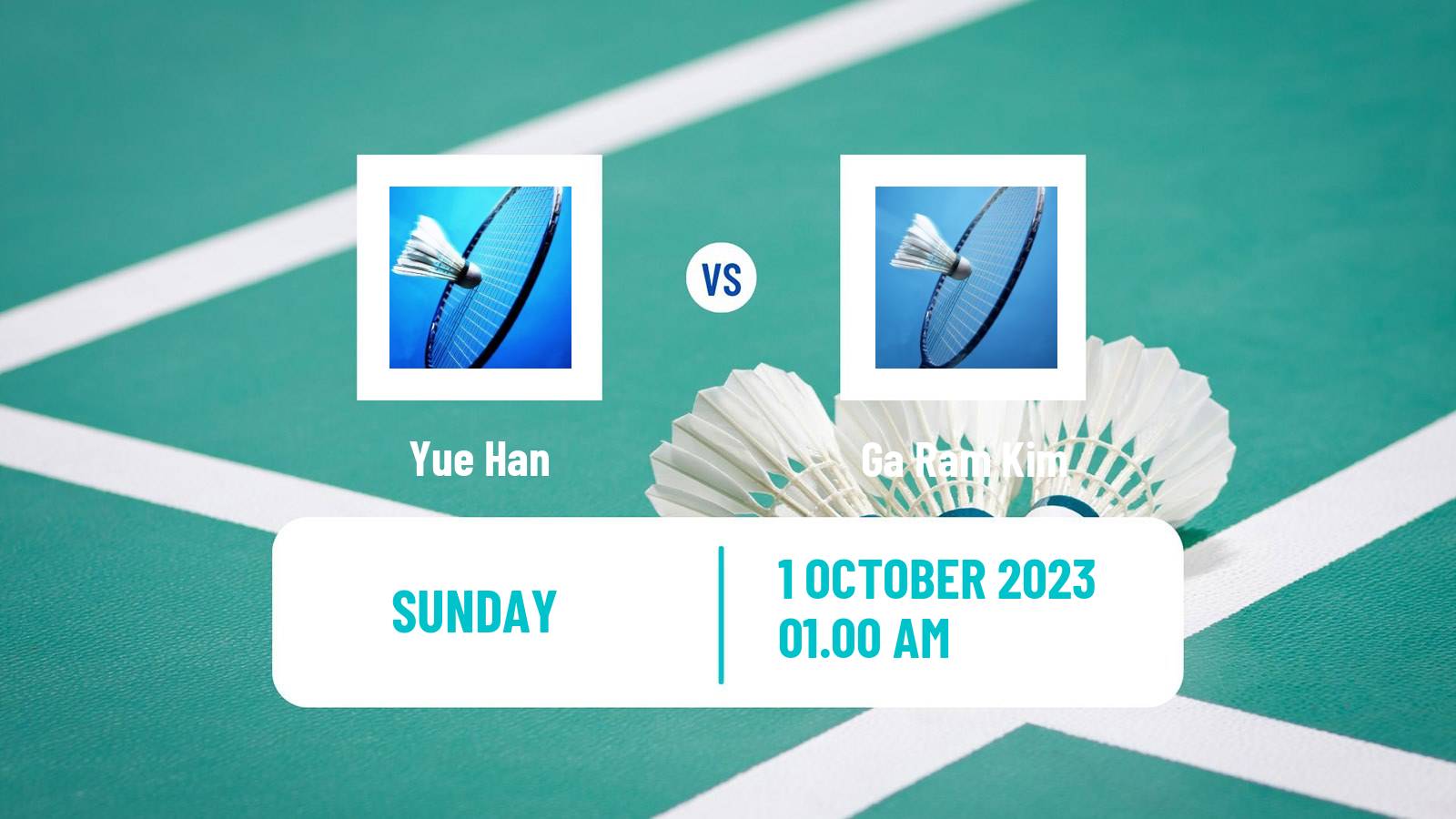 Badminton Asian Games Women Yue Han - Ga Ram Kim