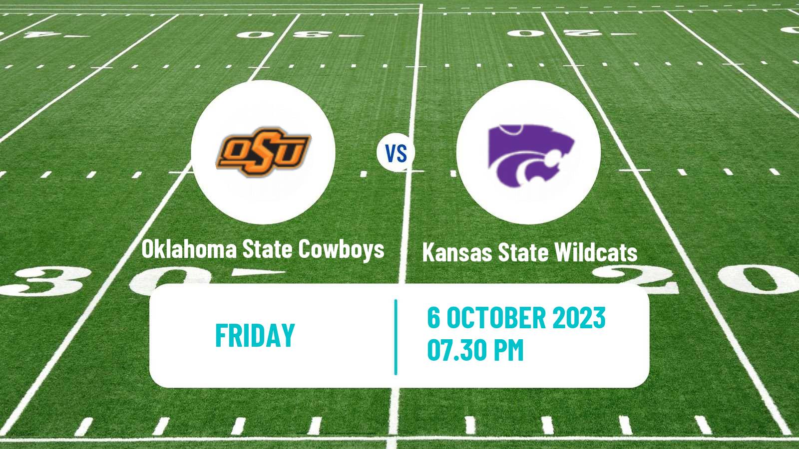 American football NCAA College Football Oklahoma State Cowboys - Kansas State Wildcats