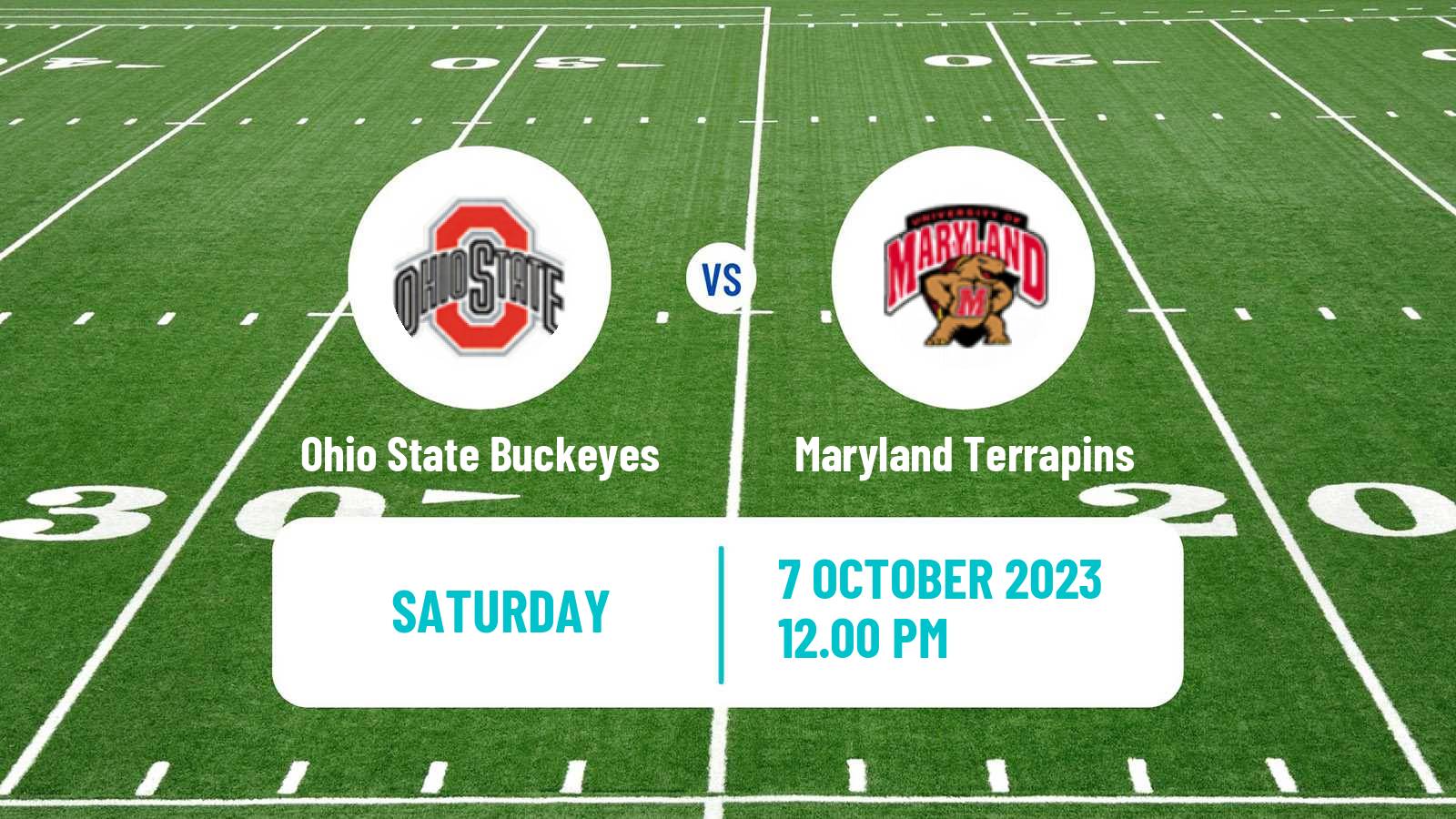 American football NCAA College Football Ohio State Buckeyes - Maryland Terrapins