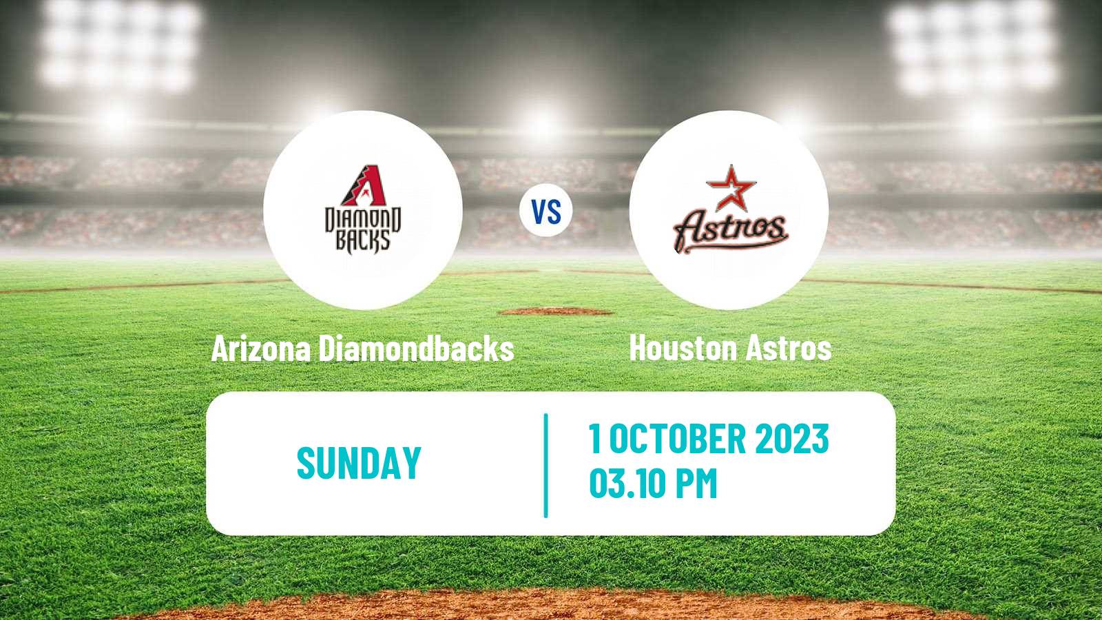Baseball MLB Arizona Diamondbacks - Houston Astros