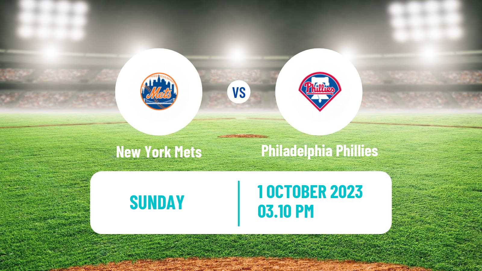 Baseball MLB New York Mets - Philadelphia Phillies
