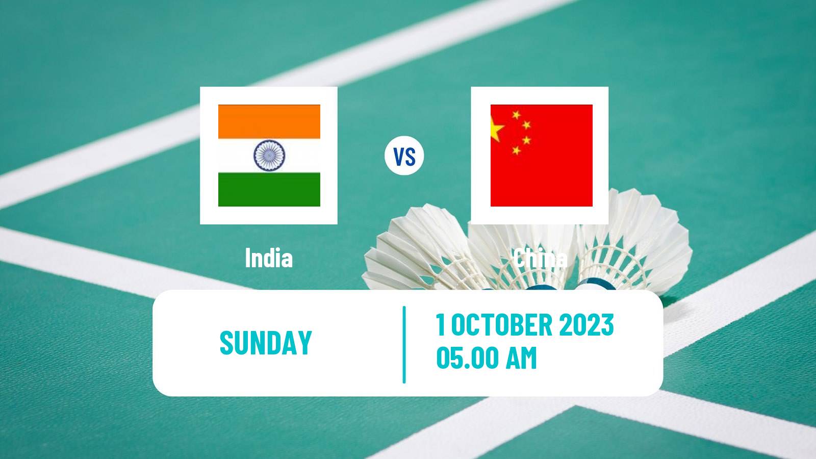 Badminton Asian Games Teams Teams Men India - China