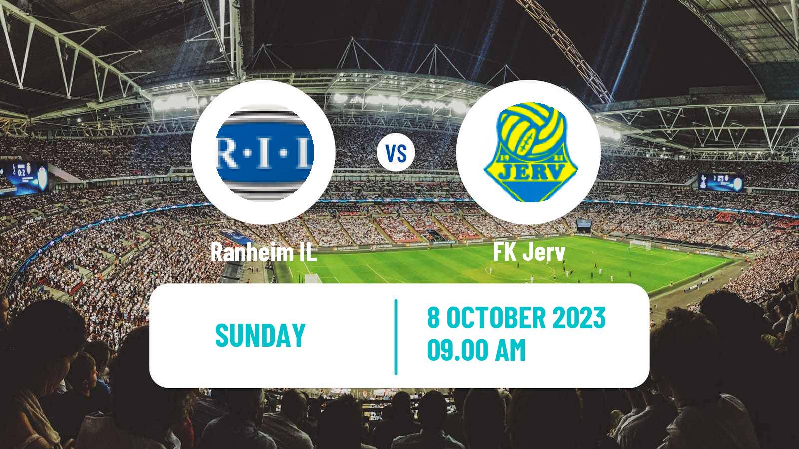 Soccer Norwegian Adeccoligaen Ranheim - Jerv