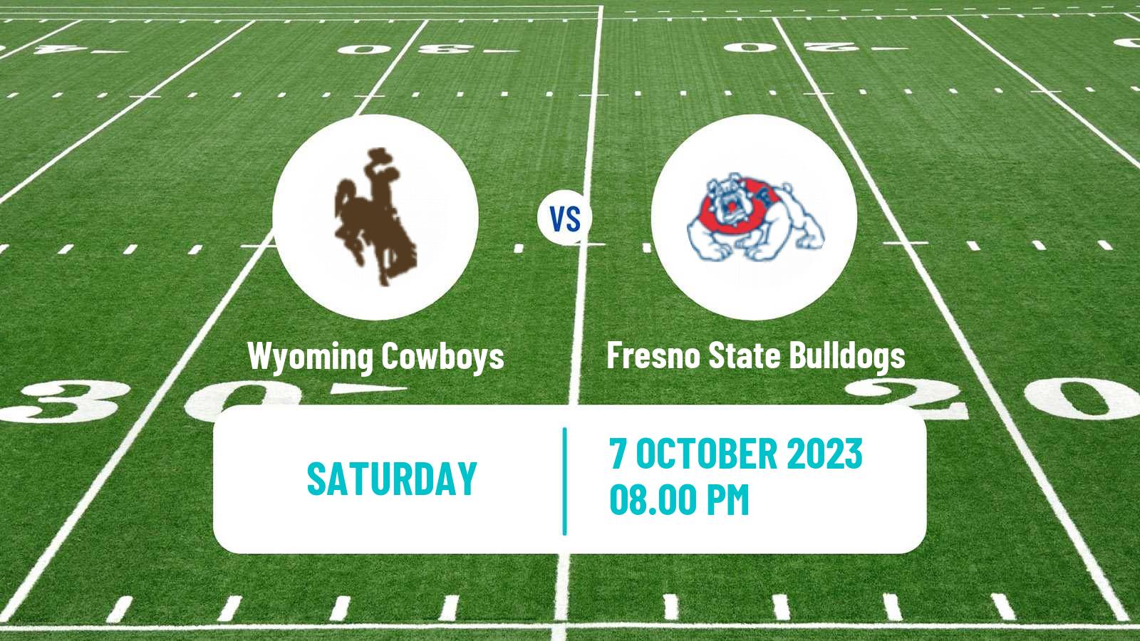 American football NCAA College Football Wyoming Cowboys - Fresno State Bulldogs