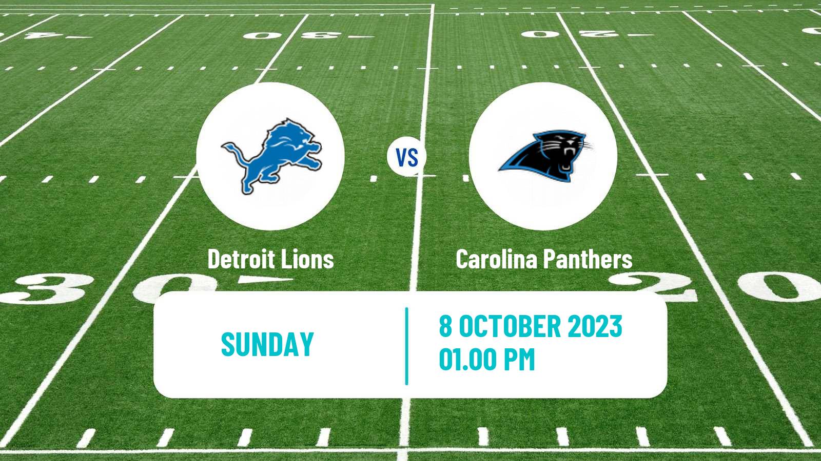 American football NFL Detroit Lions - Carolina Panthers