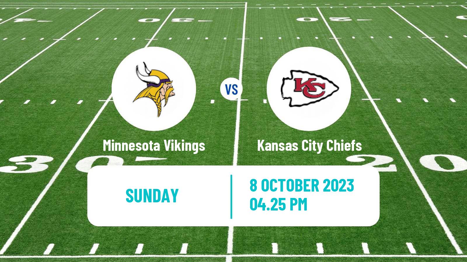 American football NFL Minnesota Vikings - Kansas City Chiefs
