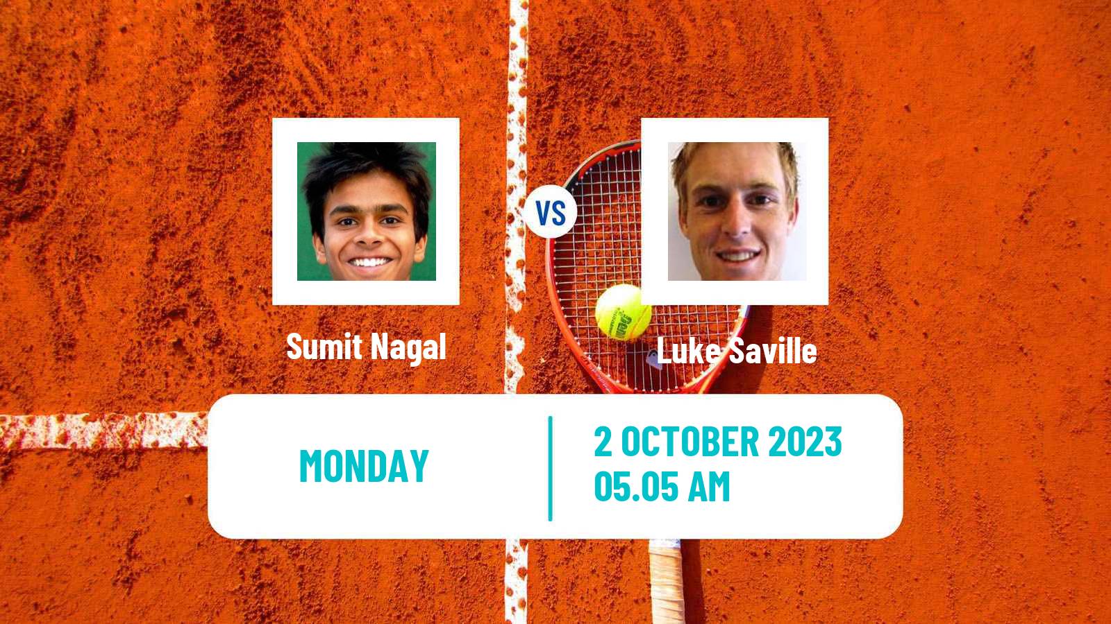 Tennis ATP Shanghai Sumit Nagal - Luke Saville