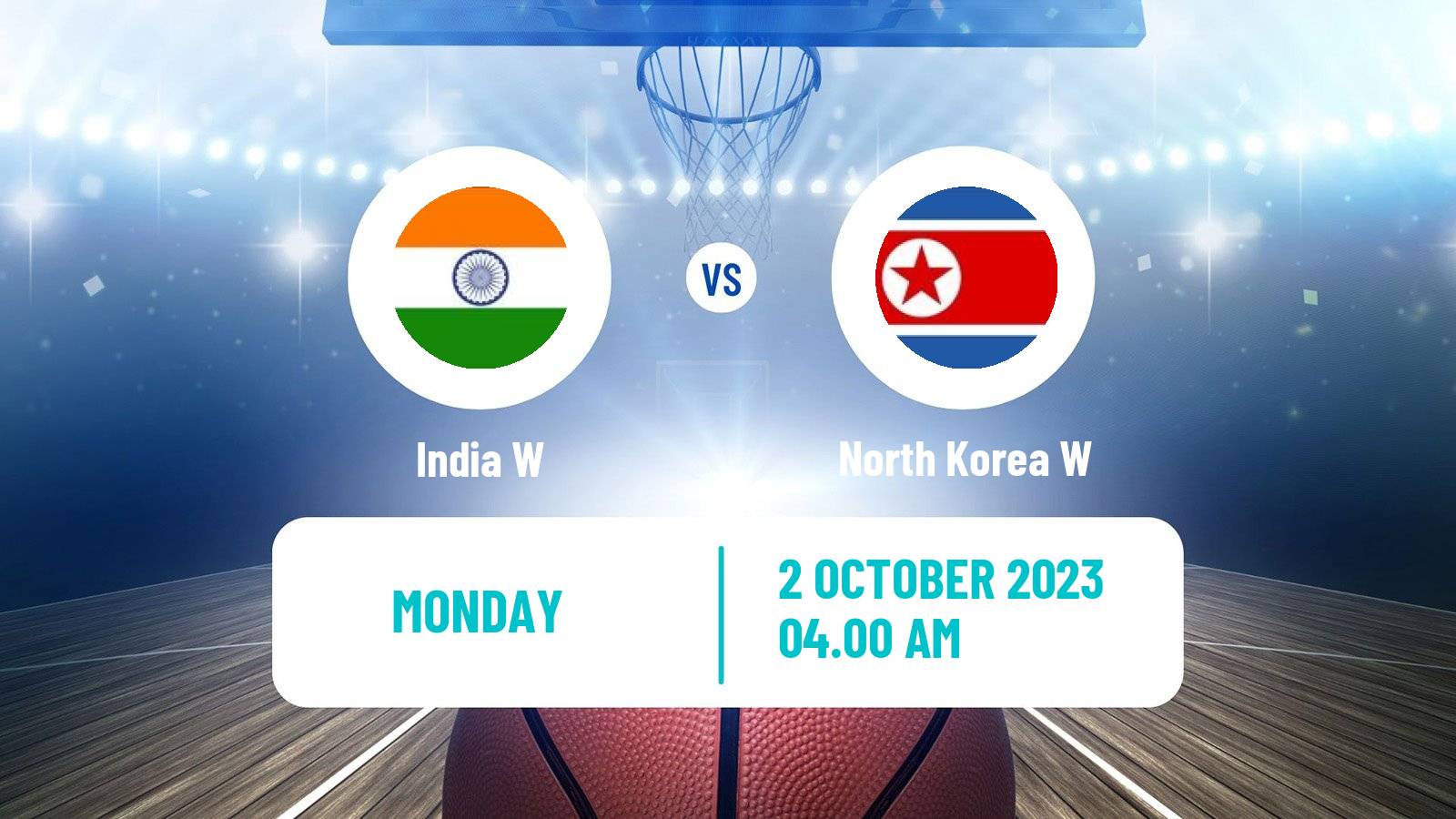 Basketball Asian Games Basketball Women India W - North Korea W