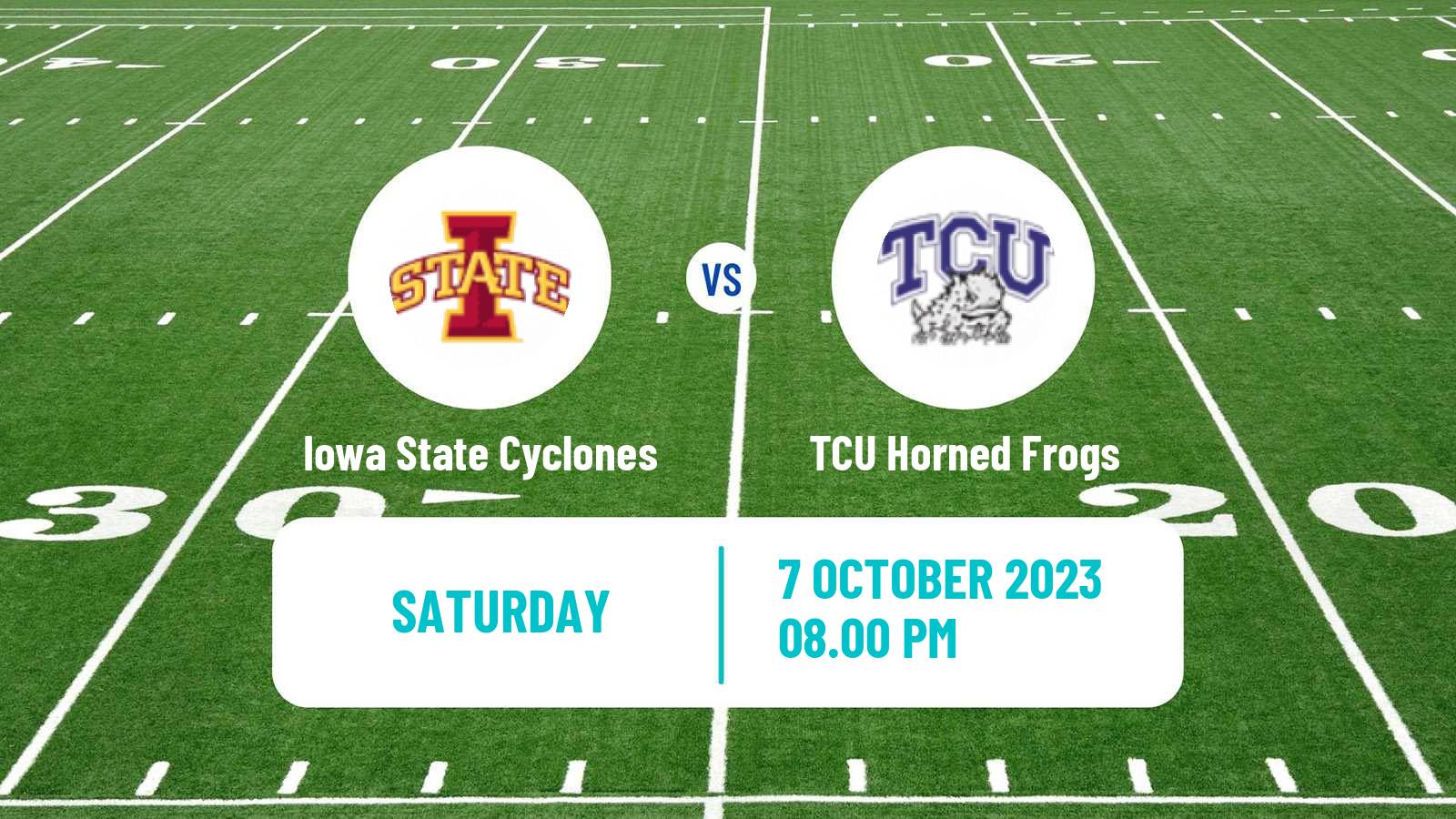 American football NCAA College Football Iowa State Cyclones - TCU Horned Frogs