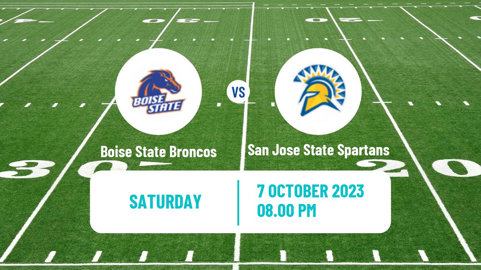 American football NCAA College Football Boise State Broncos - San Jose State Spartans