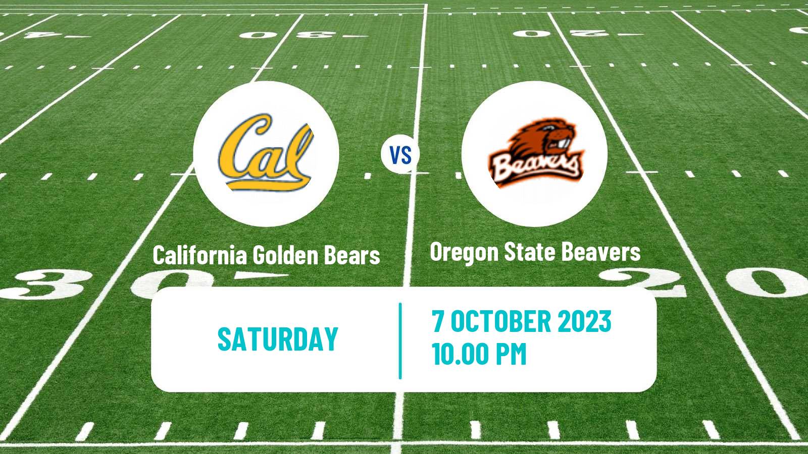 American football NCAA College Football California Golden Bears - Oregon State Beavers