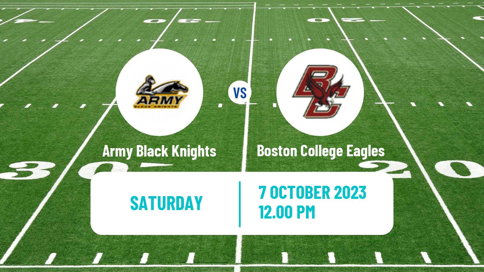 American football NCAA College Football Army Black Knights - Boston College Eagles