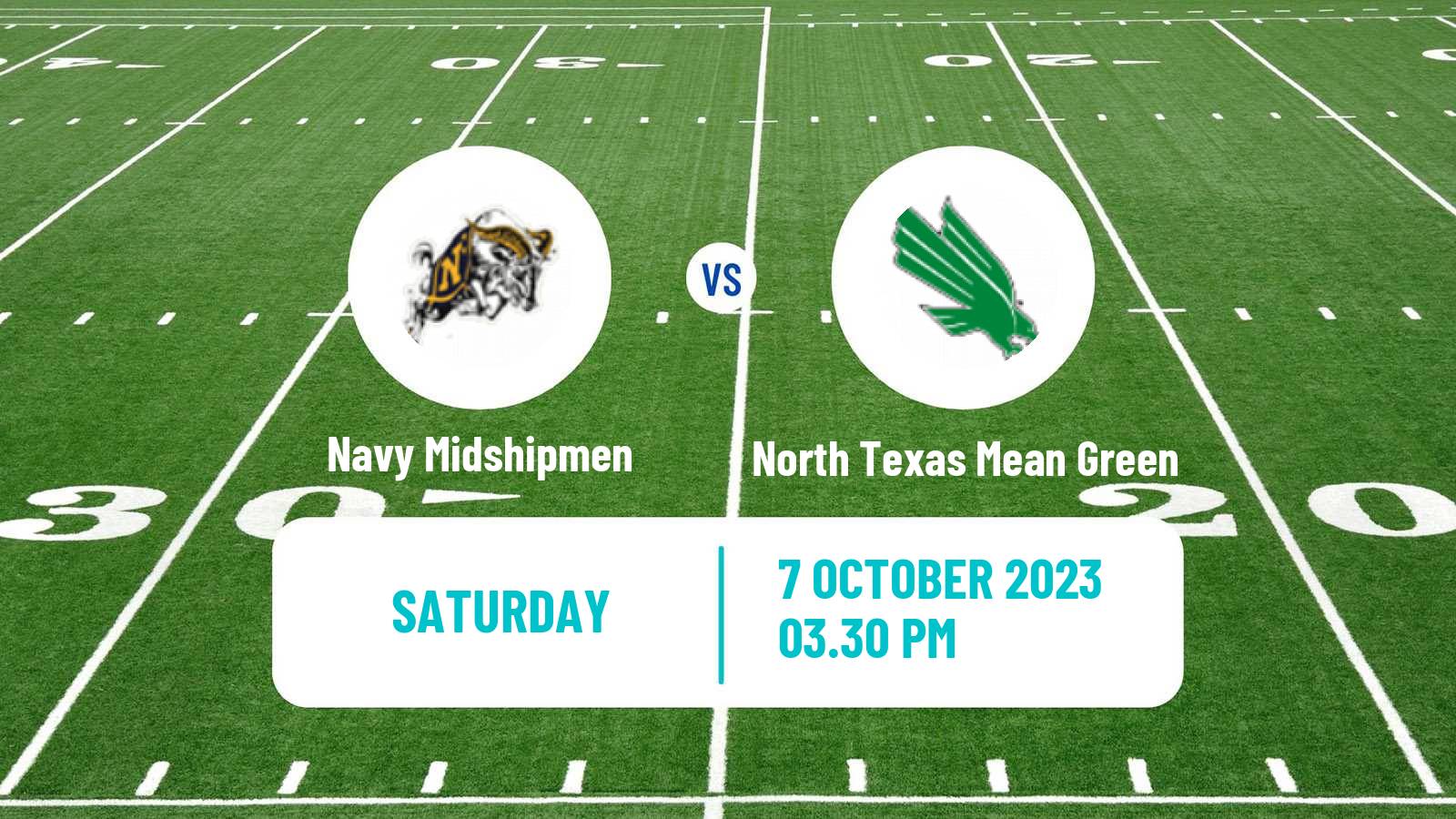 American football NCAA College Football Navy Midshipmen - North Texas Mean Green