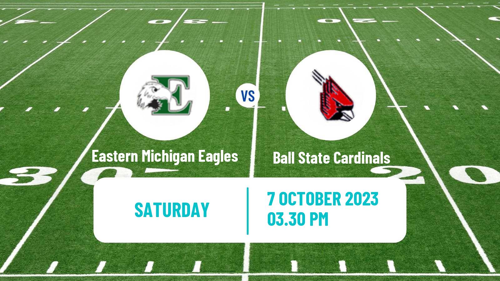 American football NCAA College Football Eastern Michigan Eagles - Ball State Cardinals