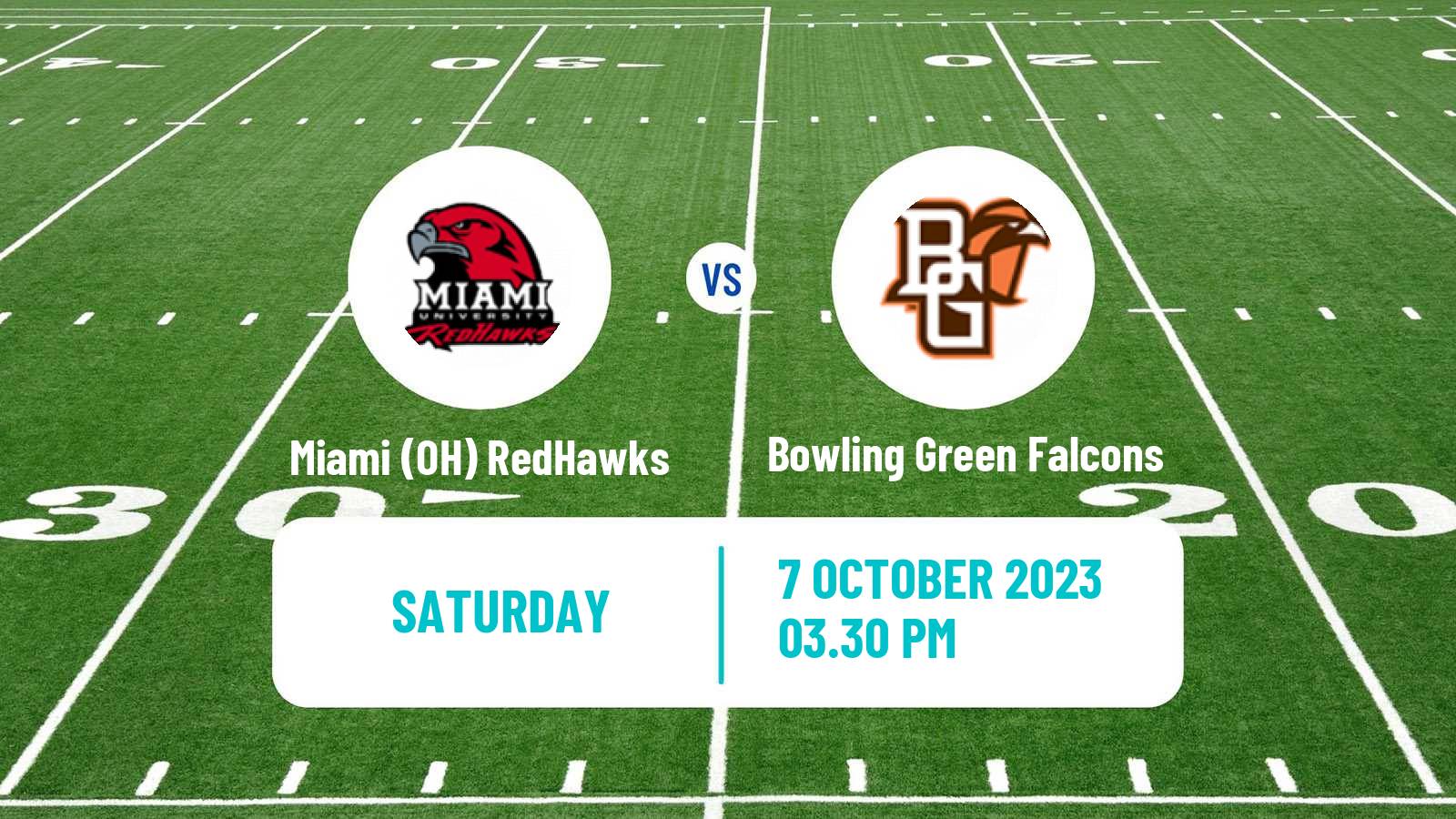 American football NCAA College Football Miami (OH) RedHawks - Bowling Green Falcons