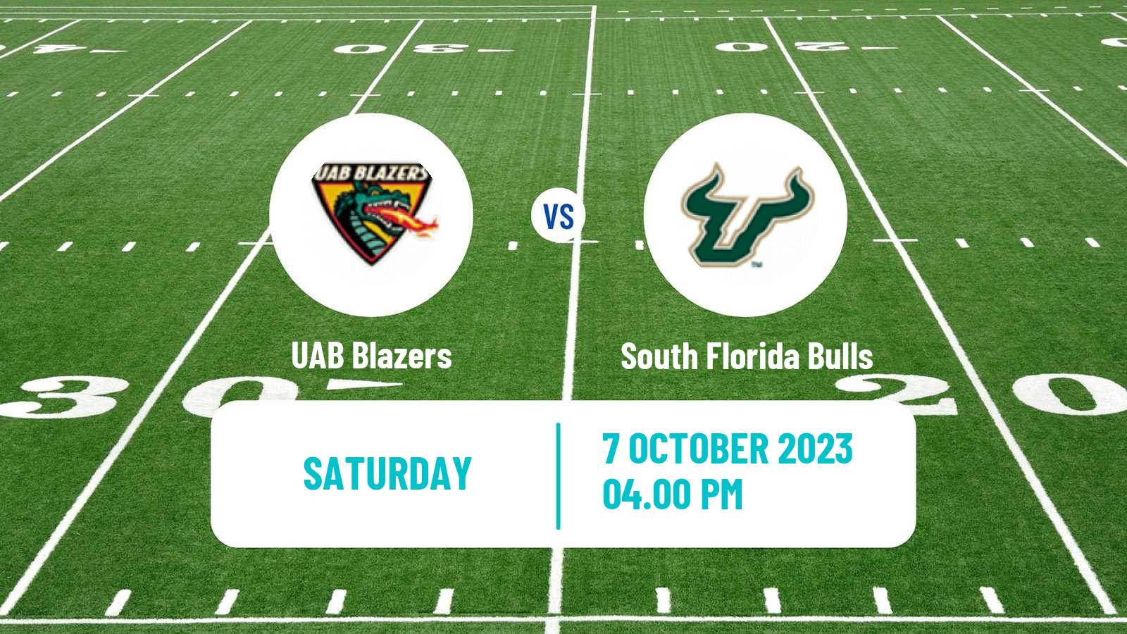 American football NCAA College Football UAB Blazers - South Florida Bulls