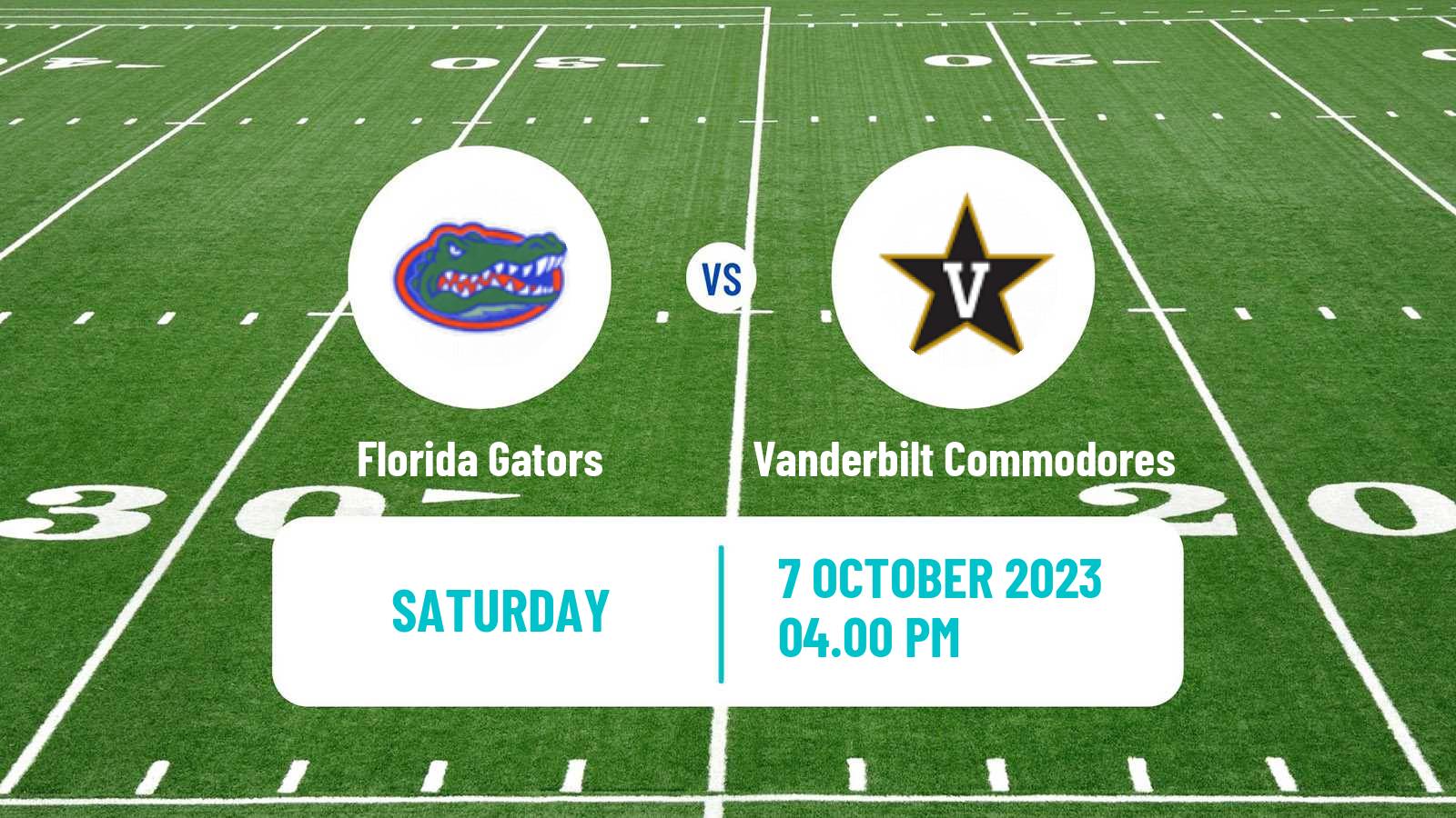 American football NCAA College Football Florida Gators - Vanderbilt Commodores