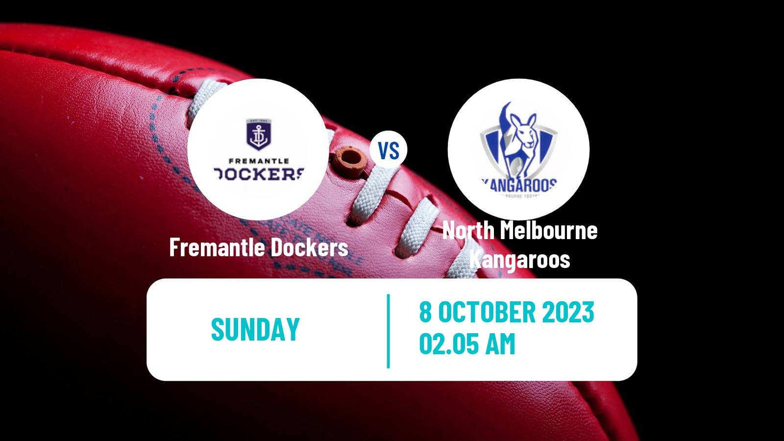 Aussie rules AFL Women Fremantle Dockers - North Melbourne Kangaroos