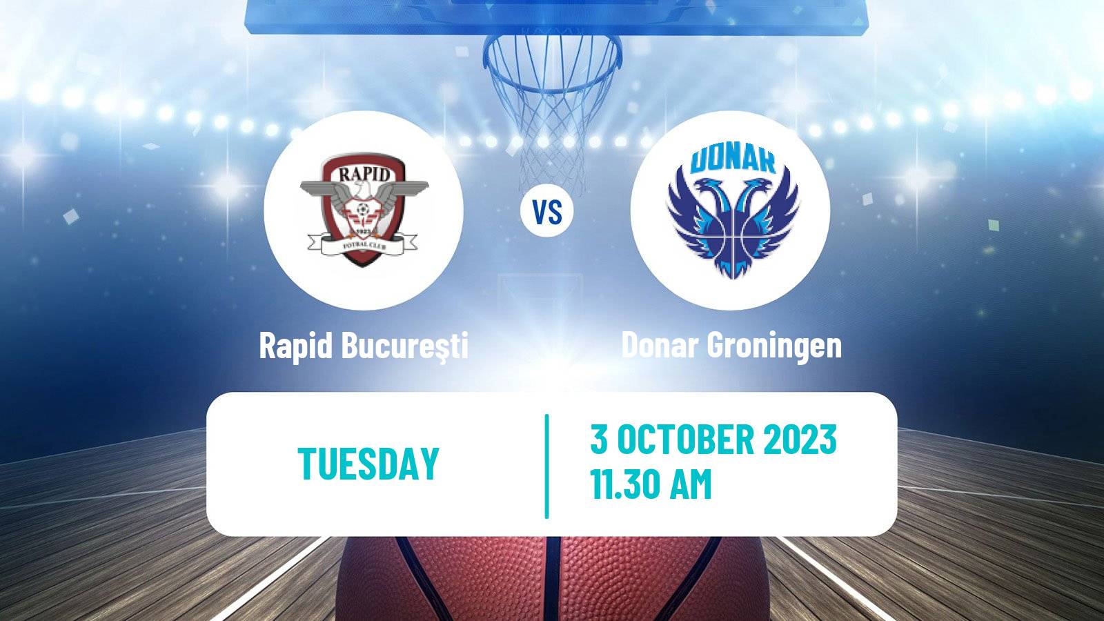 Basketball FIBA Europe Cup Rapid Bucureşti - Donar Groningen