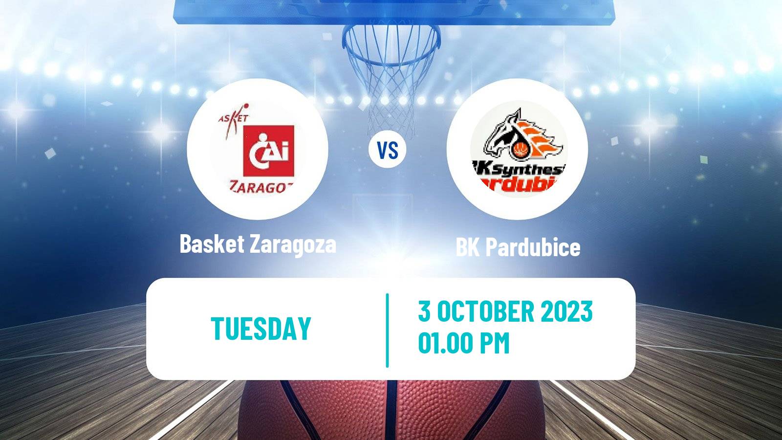 Basketball FIBA Europe Cup Basket Zaragoza - Pardubice