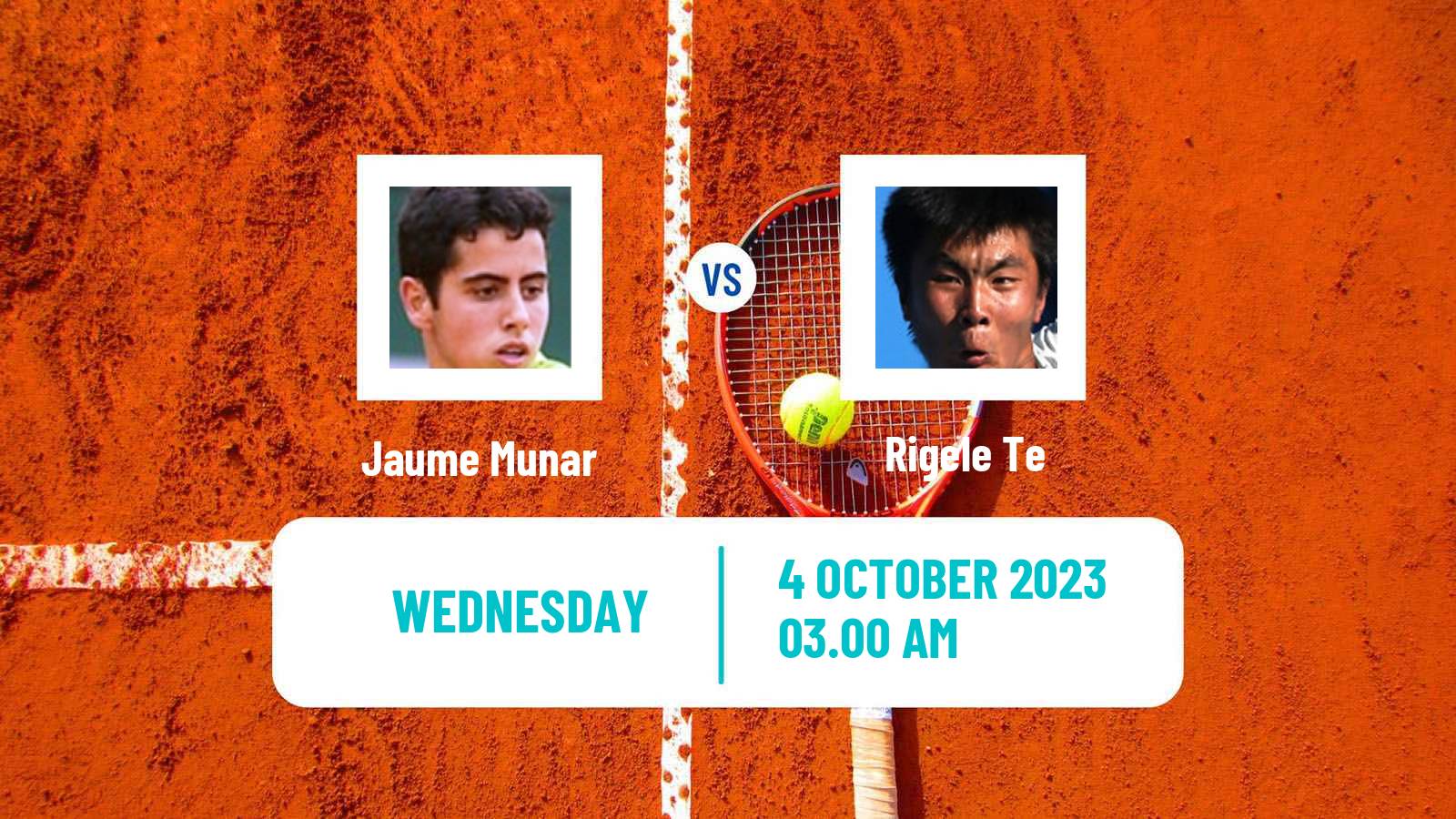 Tennis ATP Shanghai Jaume Munar - Rigele Te