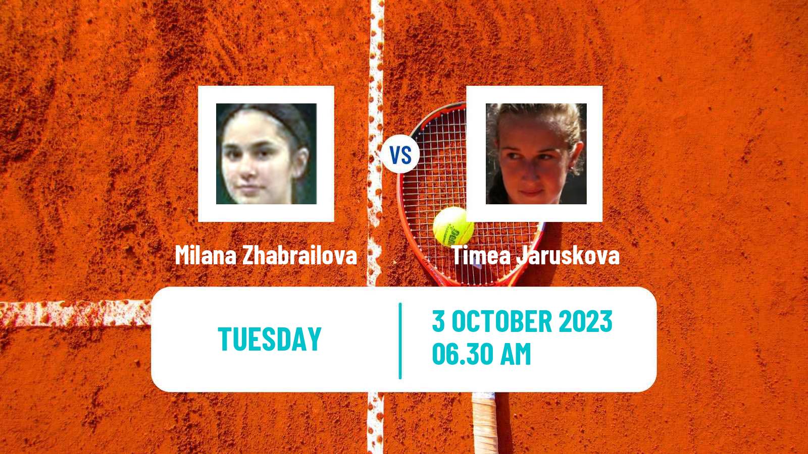 Tennis ITF W15 Bad Waltersdorf Women Milana Zhabrailova - Timea Jaruskova