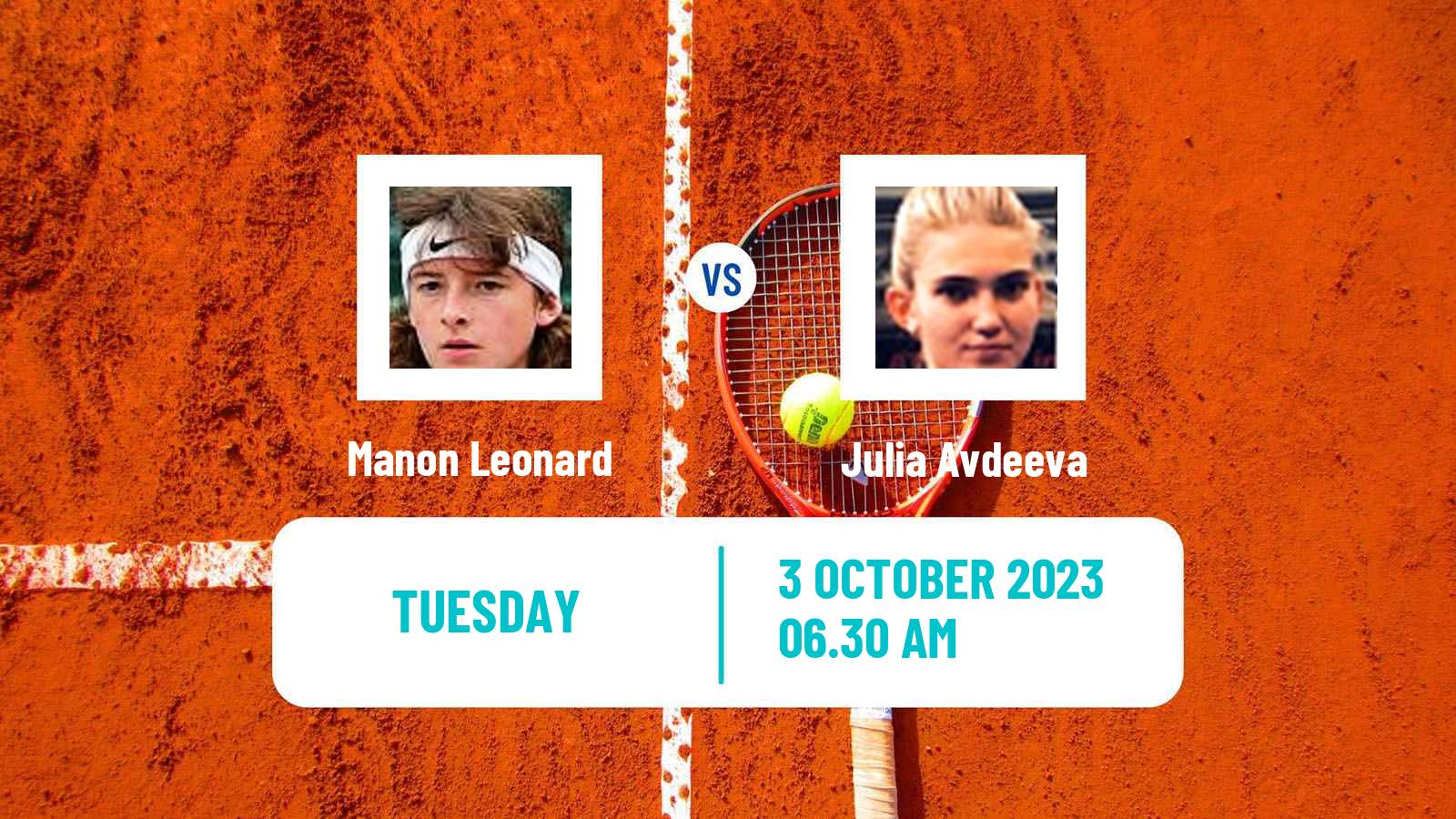 Tennis ITF W25 Reims Women Manon Leonard - Julia Avdeeva