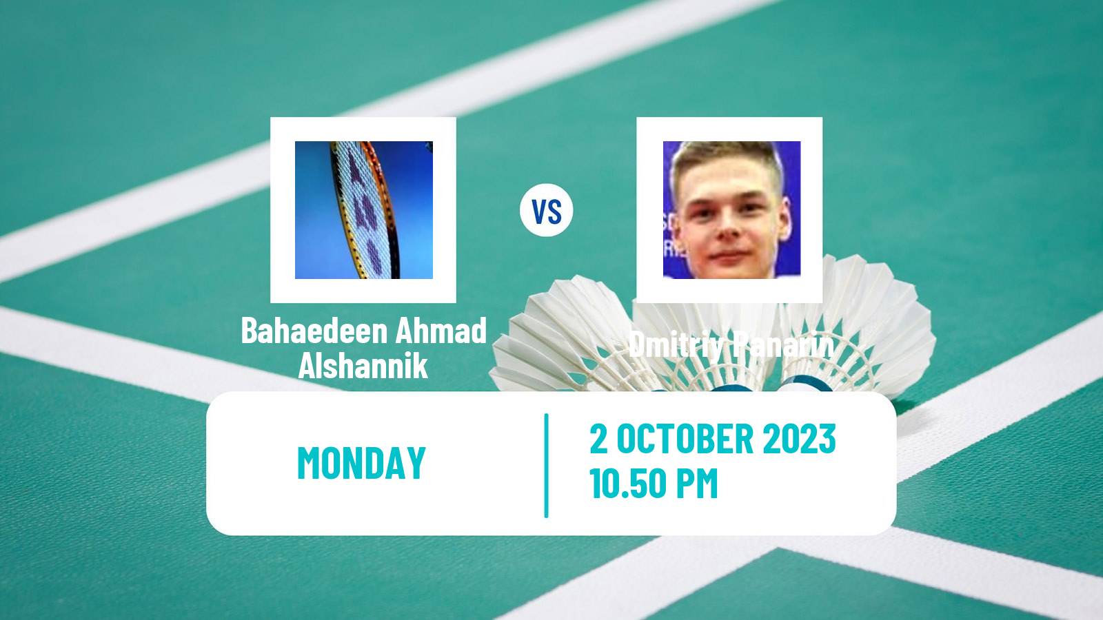 Badminton Asian Games Men Bahaedeen Ahmad Alshannik - Dmitriy Panarin