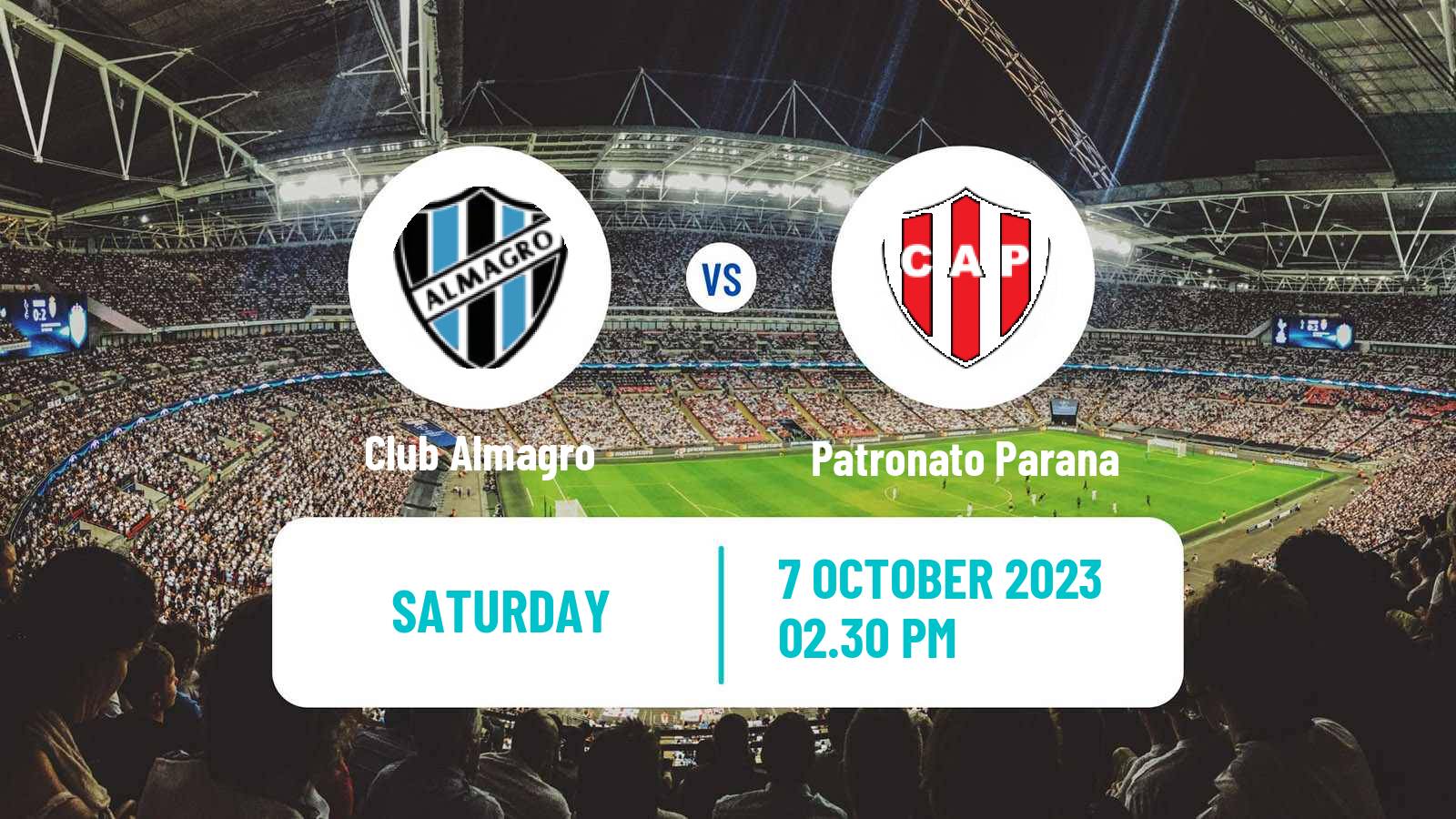 Soccer Argentinian Primera Nacional Club Almagro - Patronato Parana