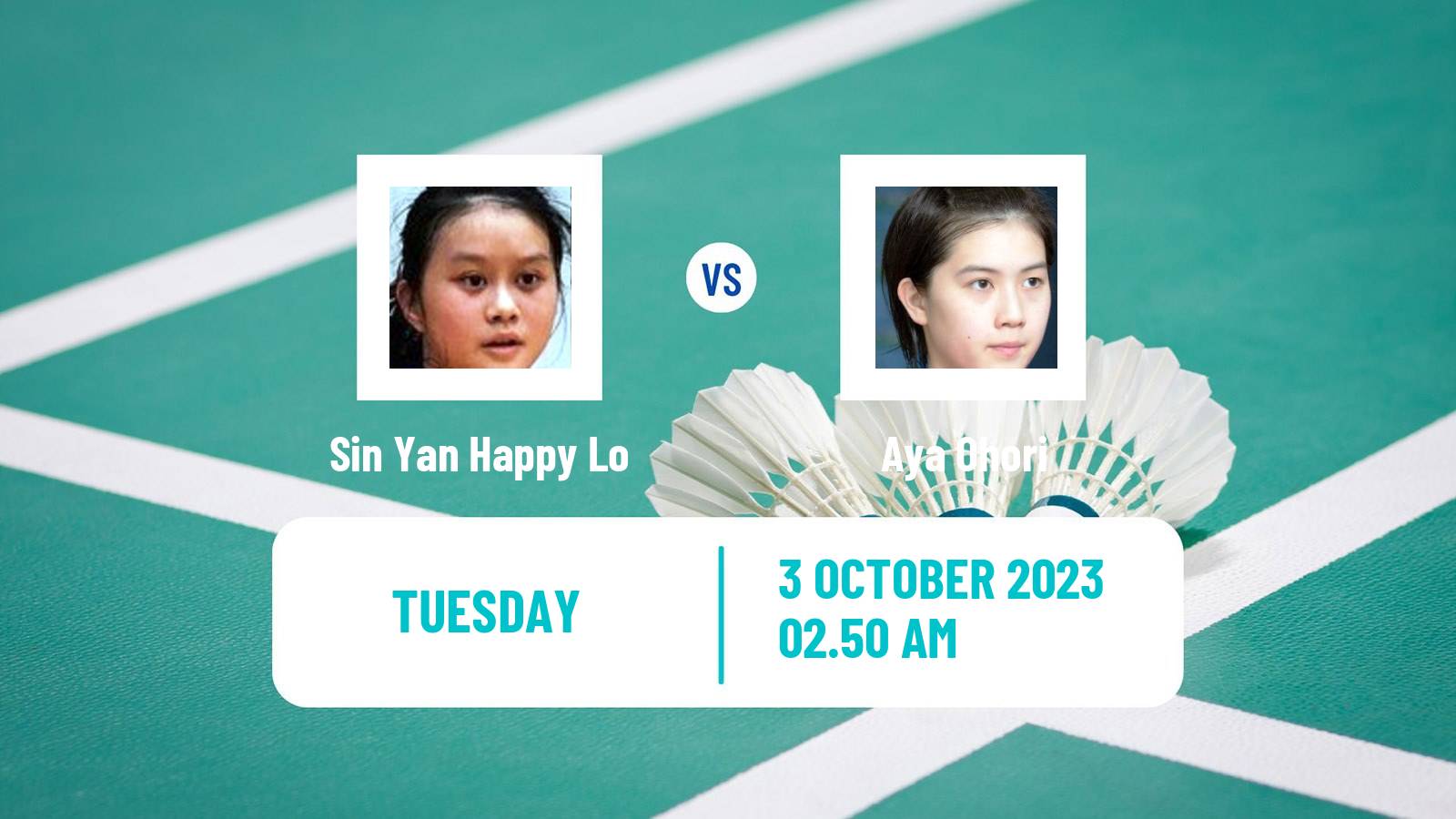 Badminton Asian Games Women Sin Yan Happy Lo - Aya Ohori