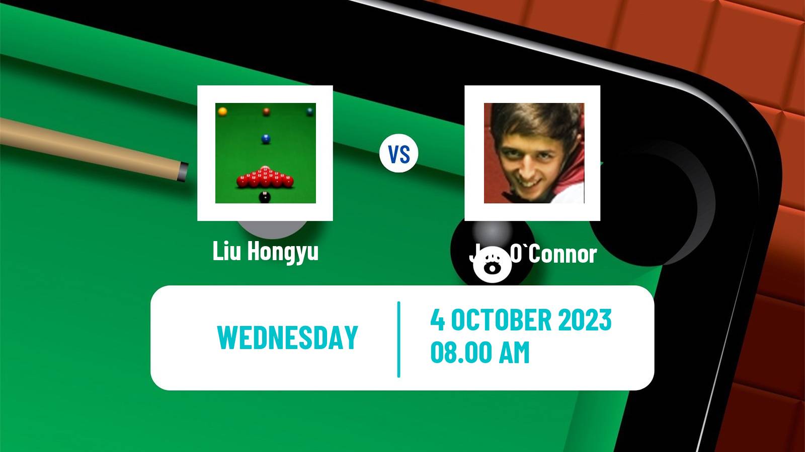 Snooker English Open Liu Hongyu - Joe O`Connor