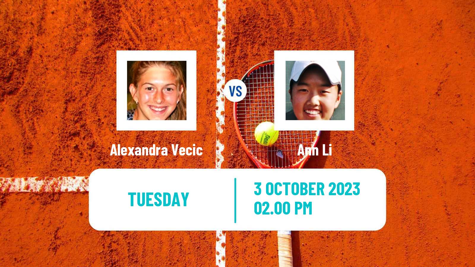 Tennis ITF W60 Rome Ga 2 Women Alexandra Vecic - Ann Li