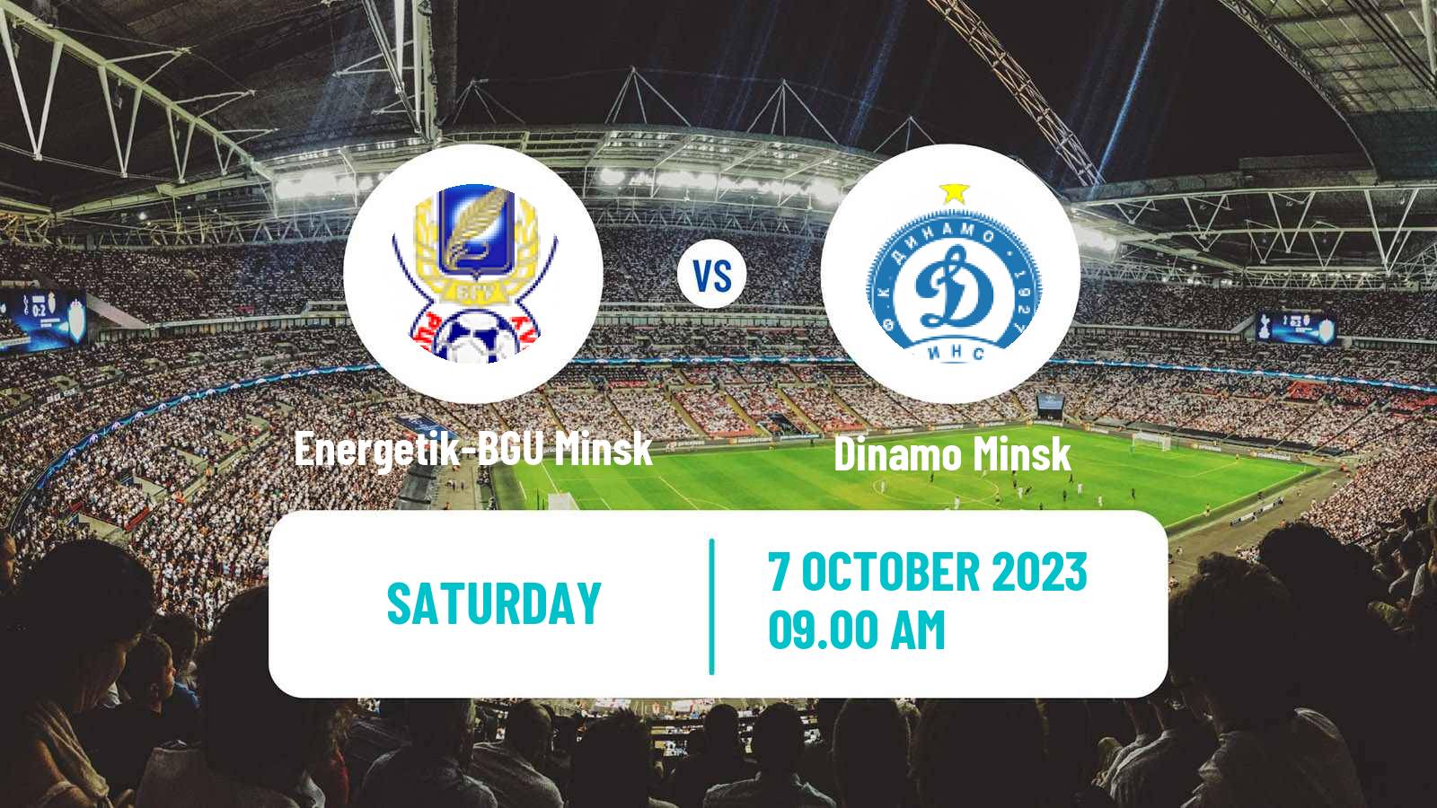 Soccer Belarusian Vysshaya Liga Energetik-BGU Minsk - Dinamo Minsk