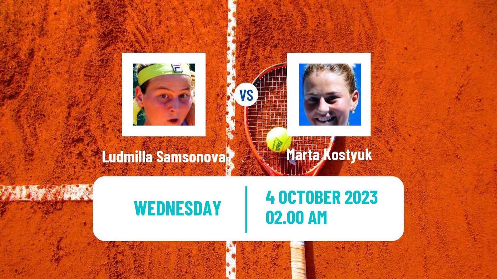 Tennis WTA Beijing Ludmilla Samsonova - Marta Kostyuk