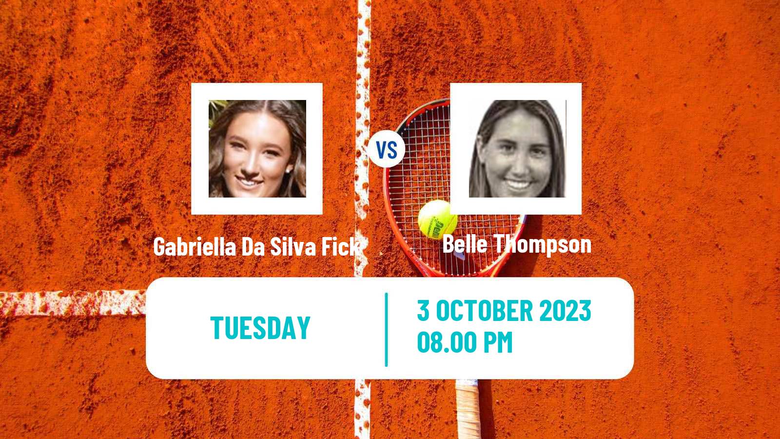 Tennis ITF W25 Cairns Women Gabriella Da Silva Fick - Belle Thompson