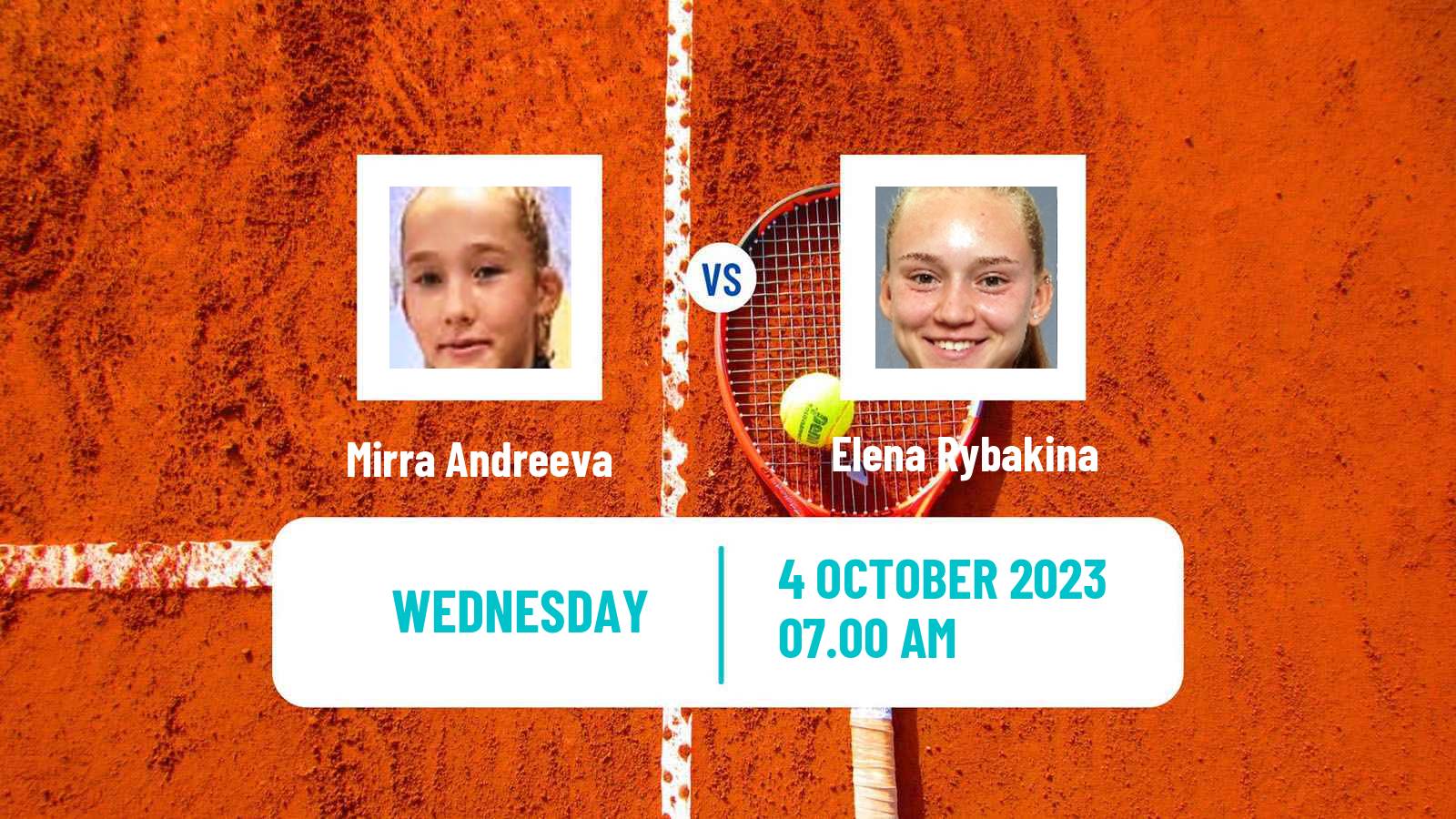 Tennis WTA Beijing Mirra Andreeva - Elena Rybakina